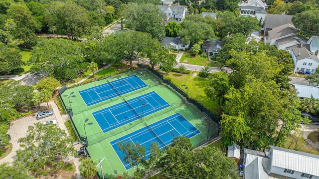 drone / aerial view with a residential view