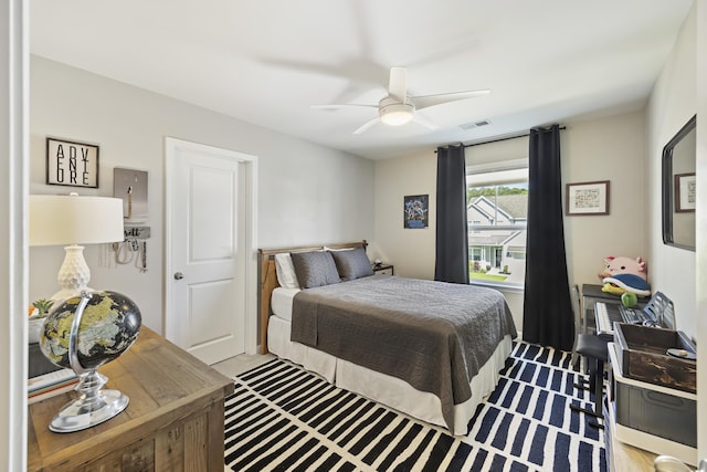 1166 Turkey Trot Dr, Johns Island, SC 29455 - bedroom featuring visible vents and a ceiling fan