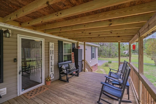 8072 Bing Hill Rd, Adams Run, SC 29426 - view of wooden deck