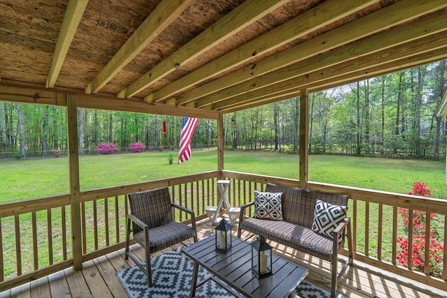 8072 Bing Hill Rd, Adams Run, SC 29426 - wooden deck featuring a yard
