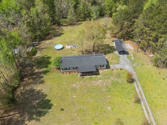 8072 Bing Hill Rd, Adams Run, SC 29426 - birds eye view of property featuring a forest view