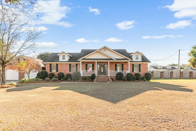 view of front of property with a porch