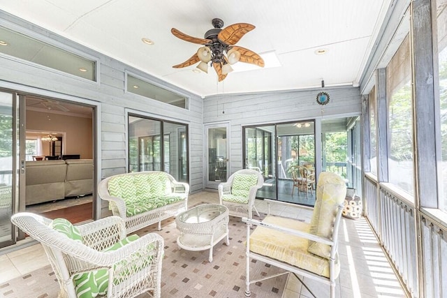 409 Santee Dr, Santee, SC 29142 - sunroom featuring a ceiling fan and healthy amount of natural light