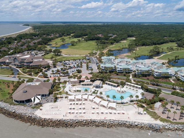 1376 Pelican Watch Villas, Seabrook Island, SC 29455 - aerial view of a large body of water, a pool area, and a golf course