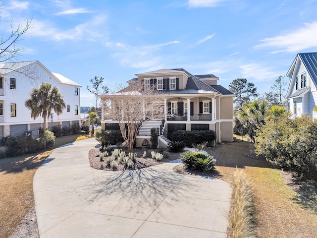 view of front of house with covered porch