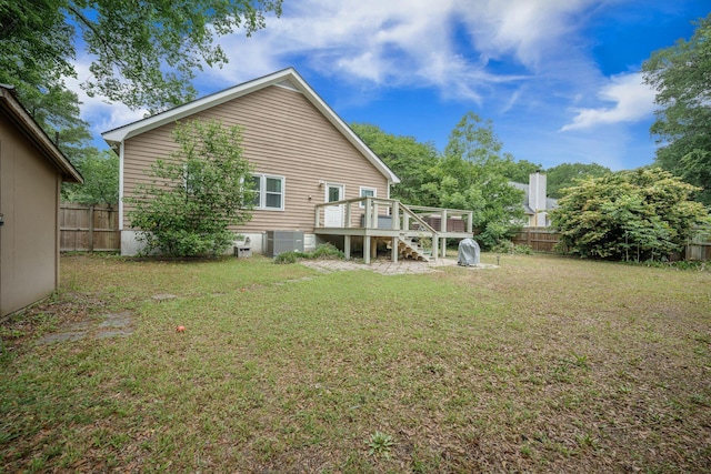 2177 Gulf Dr, Mount Pleasant, SC 29464 - rear view of house with a deck, stairs, and cooling unit