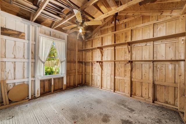 miscellaneous room with ceiling fan