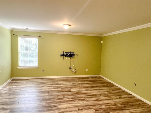 3632 Locklear Ln, Mount Pleasant, SC 29466 - empty room with ornamental molding, wood finished floors, and baseboards