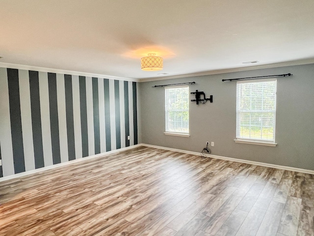 3632 Locklear Ln, Mount Pleasant, SC 29466 - unfurnished room with ornamental molding, wood finished floors, and baseboards