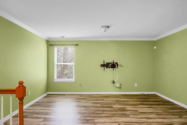 3632 Locklear Ln, Mount Pleasant, SC 29466 - empty room featuring crown molding, wood finished floors, and baseboards