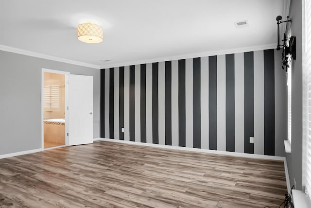 3632 Locklear Ln, Mount Pleasant, SC 29466 - spare room featuring wood finished floors, crown molding, and baseboards