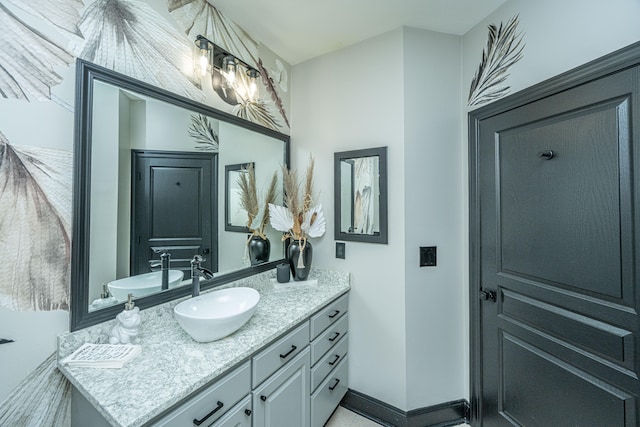 bathroom with vanity