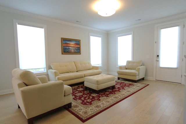 103 Granton Edge Ln, Summerville, SC 29486 - living area featuring crown molding, healthy amount of natural light, and light wood-style floors