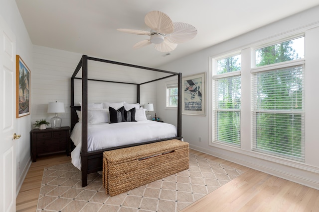 1532 Sea Palms Cres, Mount Pleasant, SC 29464 - bedroom featuring light wood-style flooring and ceiling fan
