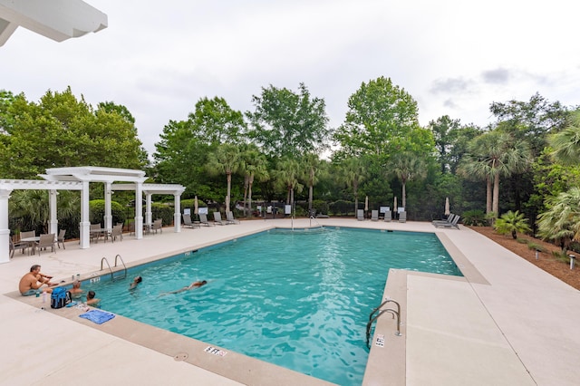 1532 Sea Palms Cres, Mount Pleasant, SC 29464 - community pool featuring a pergola, view of scattered trees, and a patio