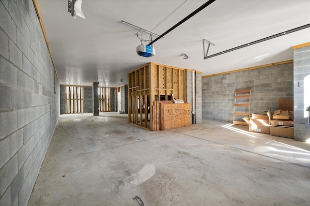 garage featuring a garage door opener