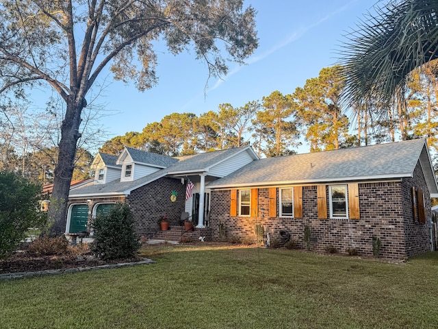 ranch-style house with a front yard