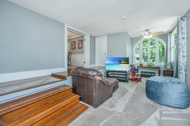 view of carpeted living room