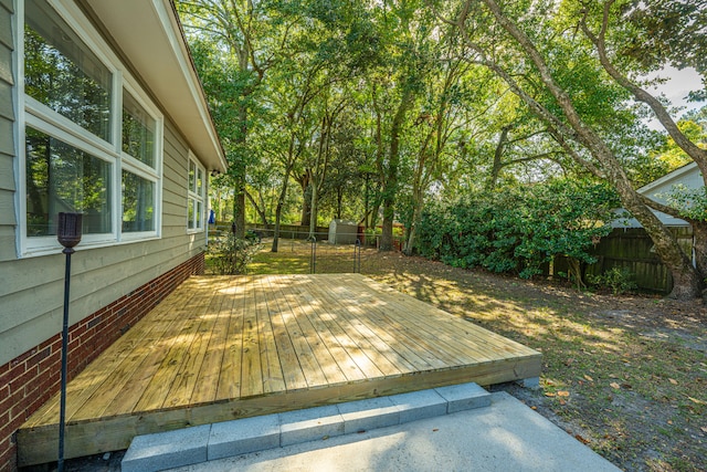 view of wooden deck