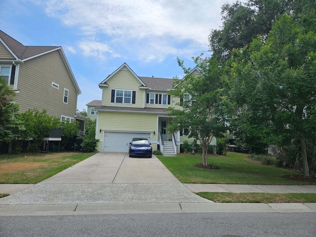 1495 Keshi Pearl Dr, Mount Pleasant, SC 29466 - traditional-style house featuring a front yard, an attached garage, and concrete driveway