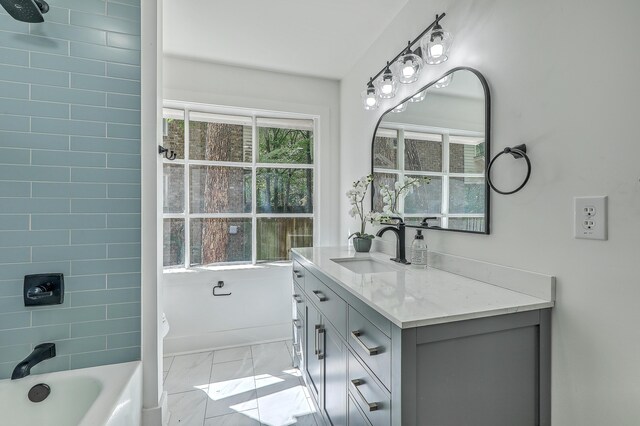 169 Southwold Cir, Goose Creek, SC 29445 - full bathroom with marble finish flooring, vanity, and  shower combination
