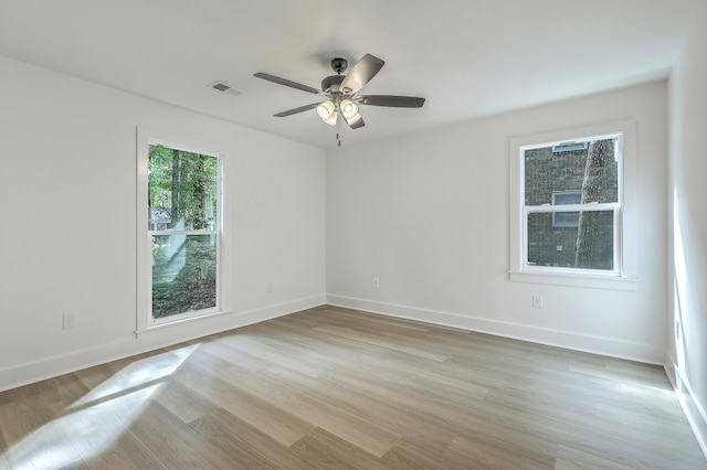 169 Southwold Cir, Goose Creek, SC 29445 - unfurnished room with light wood finished floors, ceiling fan, and baseboards