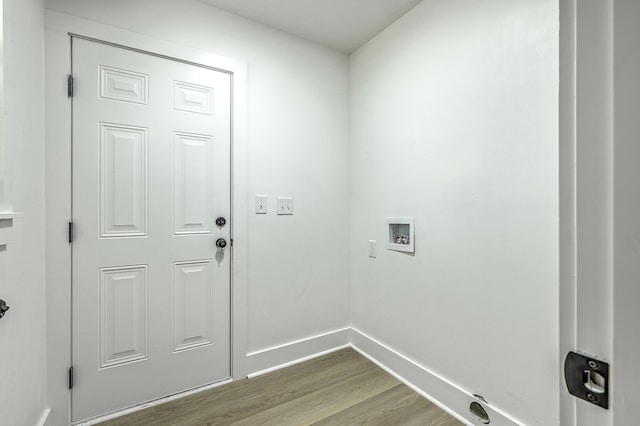 169 Southwold Cir, Goose Creek, SC 29445 - washroom featuring wood finished floors, washer hookup, and baseboards