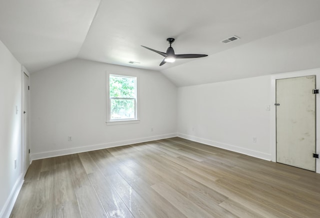 169 Southwold Cir, Goose Creek, SC 29445 - additional living space with a ceiling fan, lofted ceiling, wood finished floors, and baseboards