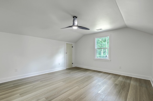 169 Southwold Cir, Goose Creek, SC 29445 - bonus room with a ceiling fan, lofted ceiling, light wood finished floors, and baseboards