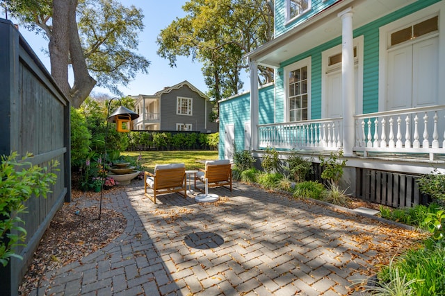 11 Franklin St, Charleston, SC 29401 - view of patio / terrace with covered porch