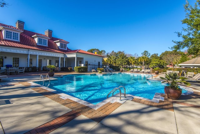 view of pool with a patio area