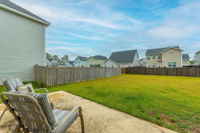 view of yard featuring a patio