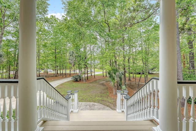 exterior space featuring covered porch