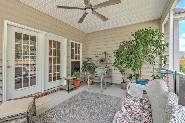 405 Decatur Dr, Summerville, SC 29486 - sunroom with ceiling fan