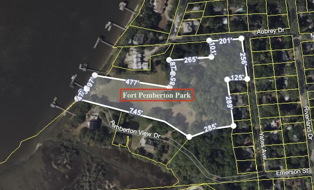 218 Yates Ave, Charleston, SC 29412 - aerial overview of property's location