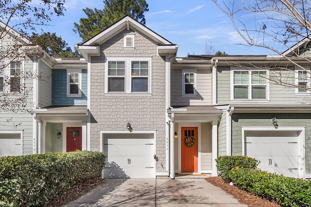 view of property featuring a garage