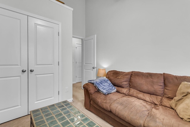 living room featuring carpet flooring