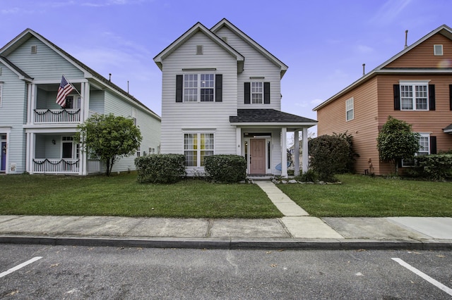 traditional home with a front yard