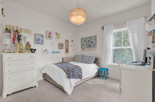 view of carpeted bedroom