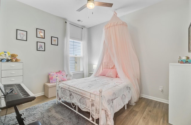 135 Cypress Preserve Blvd, Moncks Corner, SC 29461 - bedroom featuring wood finished floors, baseboards, and a ceiling fan