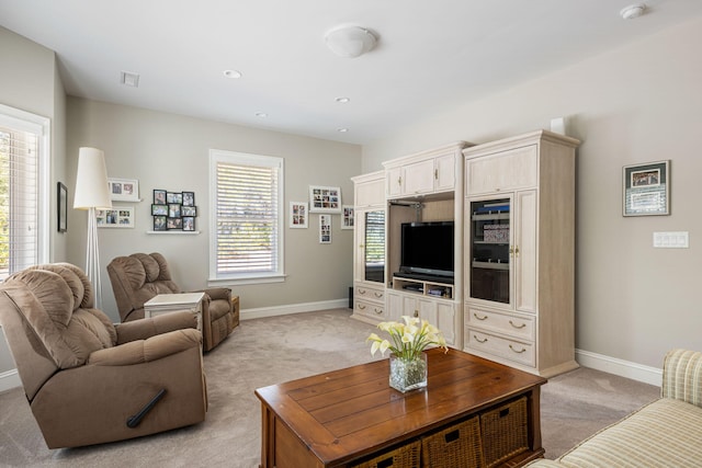 view of carpeted living room