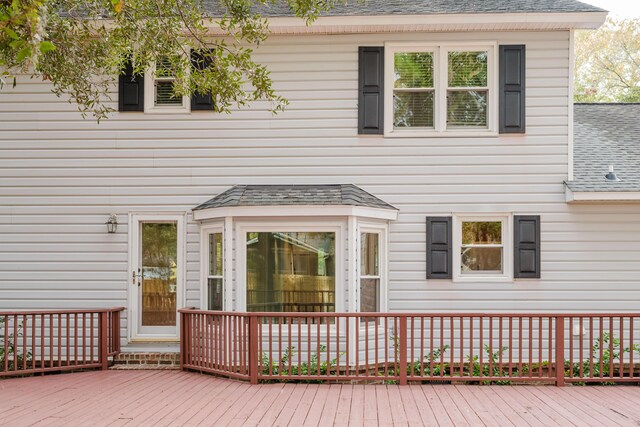 exterior space with a wooden deck