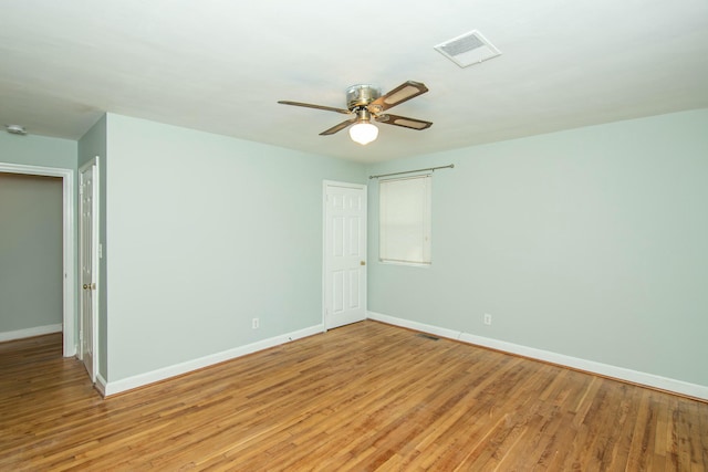 unfurnished room featuring light hardwood / wood-style flooring