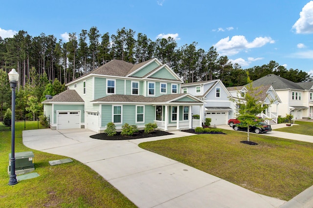 view of front of property with a front lawn