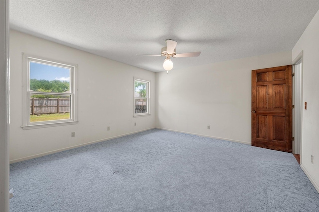 2912 Doncaster Dr, Charleston, SC 29414 - carpeted spare room featuring ceiling fan, baseboards, and a textured ceiling