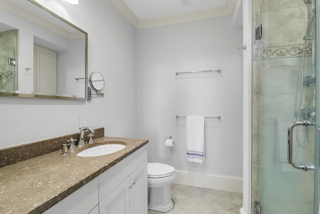 1 King Unit 702, Charleston, SC 29401 - full bathroom featuring vanity, a stall shower, and marble finish flooring