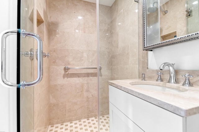 1 King Unit 702, Charleston, SC 29401 - full bathroom featuring a stall shower and vanity