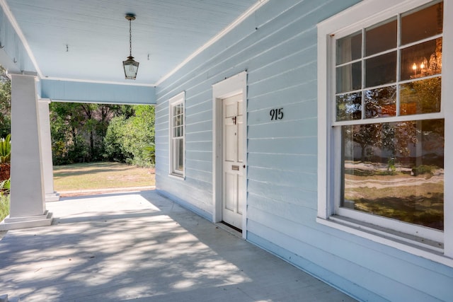 view of patio featuring covered porch