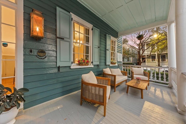 exterior space with covered porch