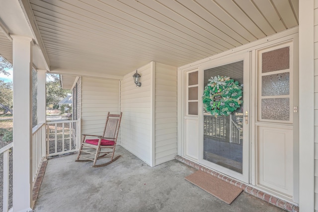 view of patio with a porch